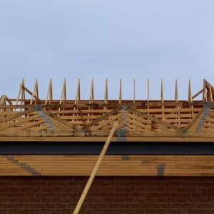 New construction of a house Framed New Construction of a House Building a new house from the ground up